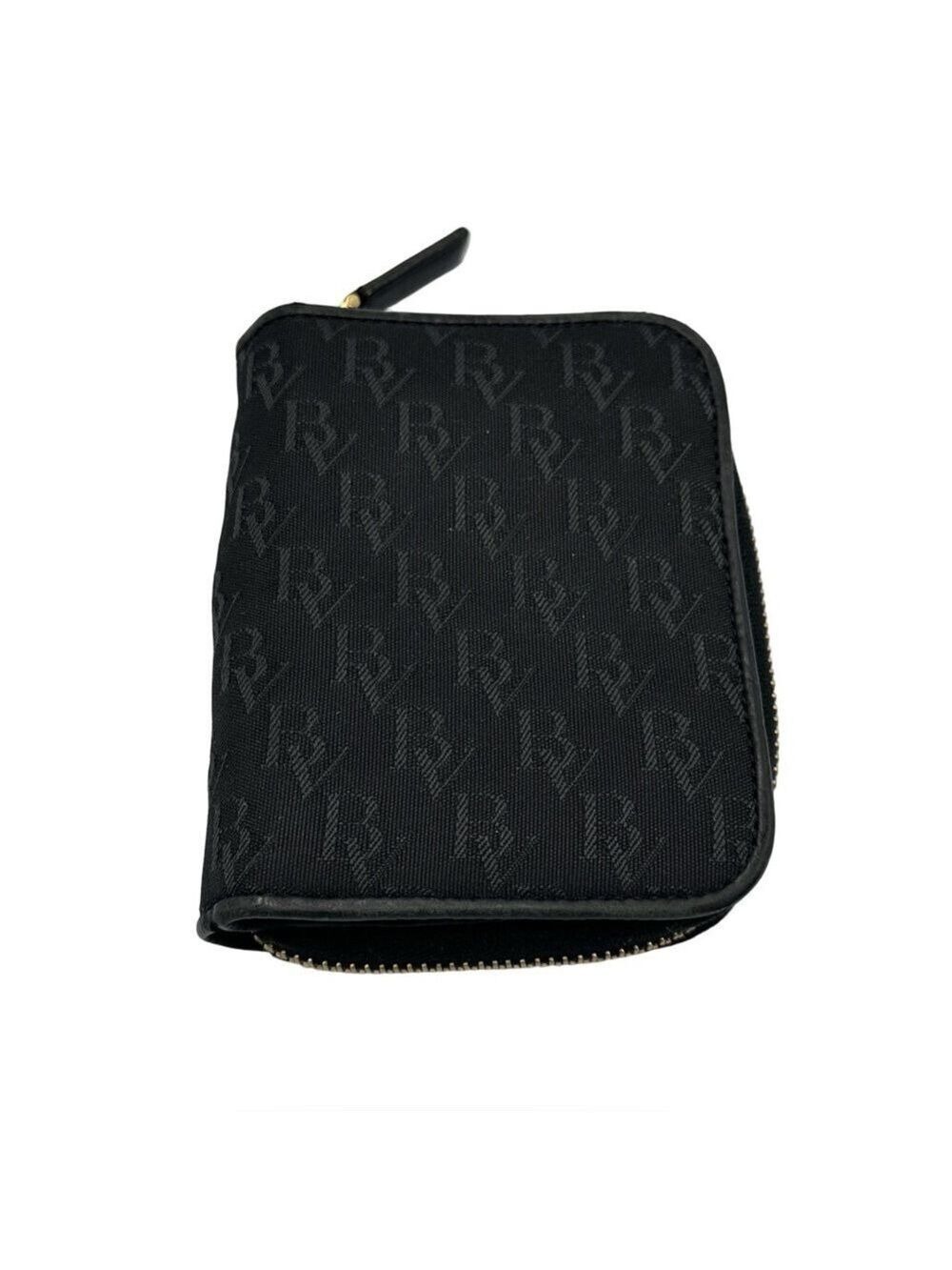 Bottega Veneta Black Canvas & Leather Signature Logo Wallet